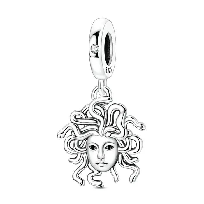 Breloques en argent Sterling 925, perle en Zircon Medusa, adaptées au Bracelet Original, bijoux cade