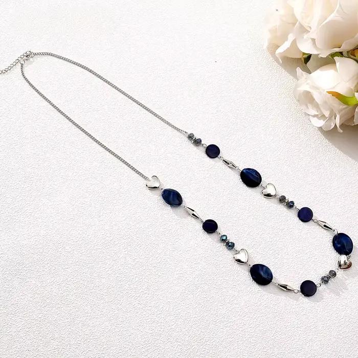 Collier géométrique en forme de cœur pour femmes