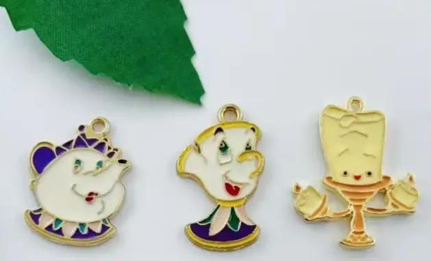 10 pièces Breloques porte-bougie bouilloire à eau pour la fabrication de bijoux