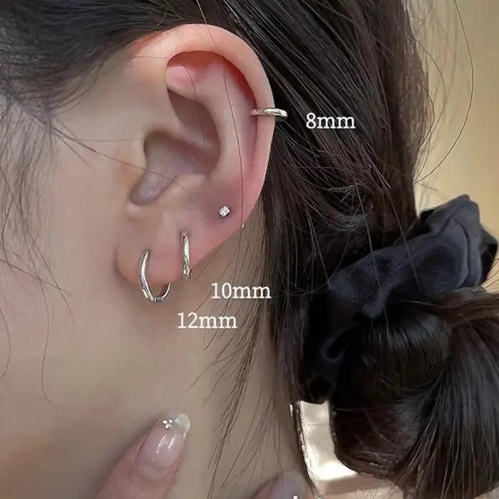 1 paire de boucles d'oreilles à clip sans douleur pour hommes/femmes