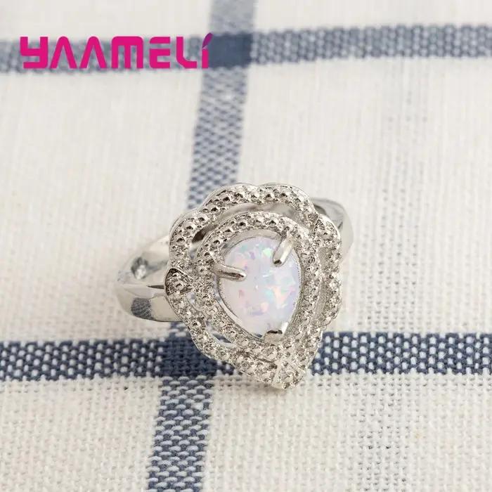 Bague en argent regardé 925 véritable pour femme