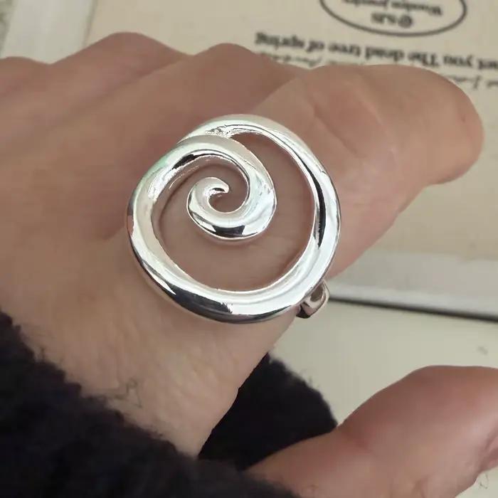 Bagues en argent Sterling 925 pour femmes, simples, Vintage, faites à la main, réglables, à la mode, Bijoux cadeau
