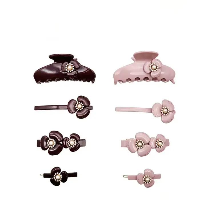 Élégante pince à cheveux florale de style parisien pour femmes et filles, bijou de cheveux fait main, accessoire ornemental