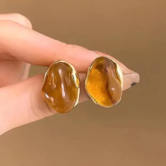 Maillard – boucles d'oreilles en pierres géométriques irrégulières pour femmes