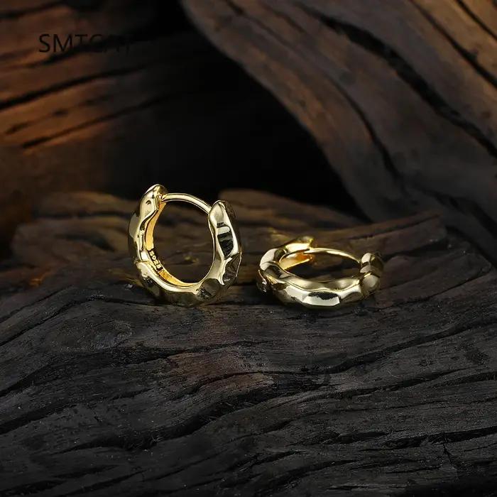 Boucles d'oreilles créoles en argent sterling 925