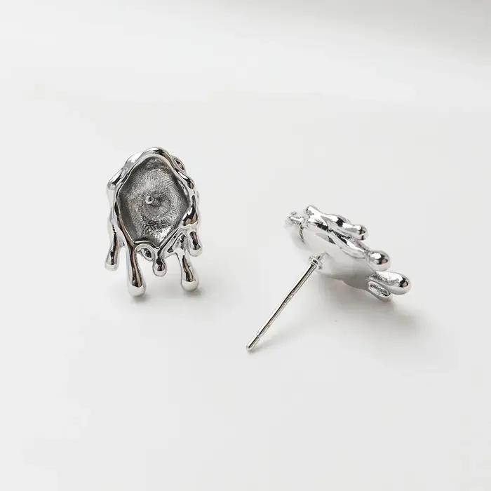 Boucles d'oreilles rétro en perles de larme plaquées or 14 carats, clous d'oreille, matériaux de bricolage, fournitures de bijoux, accessoires de bureau, rétention de documents, 2 paires