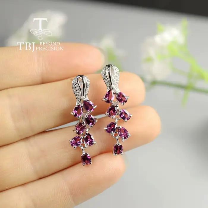 2026, boucles d'oreilles en rhodolite naturel exquises