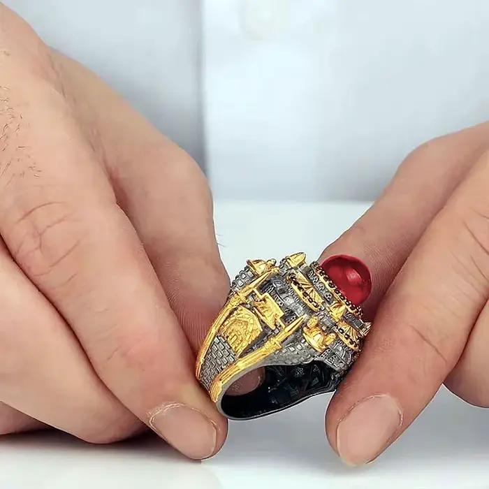 Bague en alliage rétro