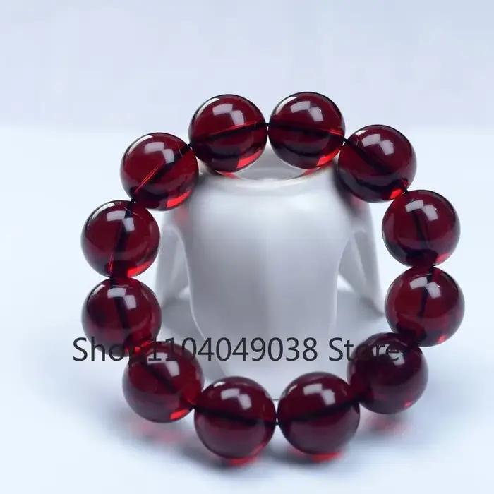 Bracelet en ambre rouge naturel 10-20mm
