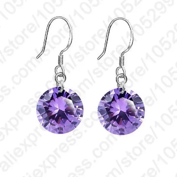 Boucles d'oreilles rondes multicolores en cristal bonbon, 10mm de diamètre, crochet en argent Sterling 925, cadeau pour fille