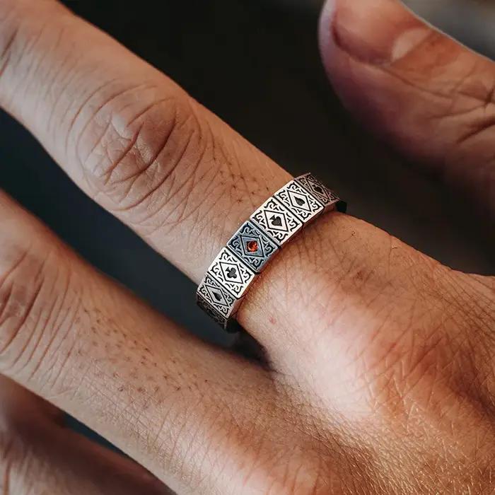 Buyee-Bague ouverte en argent regardé 925 pour hommes et femmes