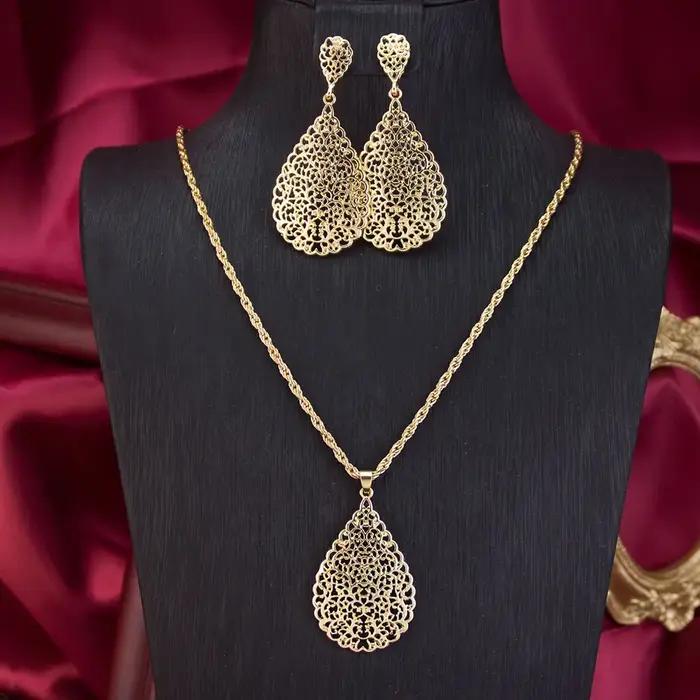 Parure de bijoux Sunspicems dorée pour femme
