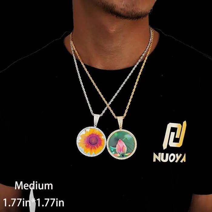 Collier photo personnalisé pour hommes et femmes