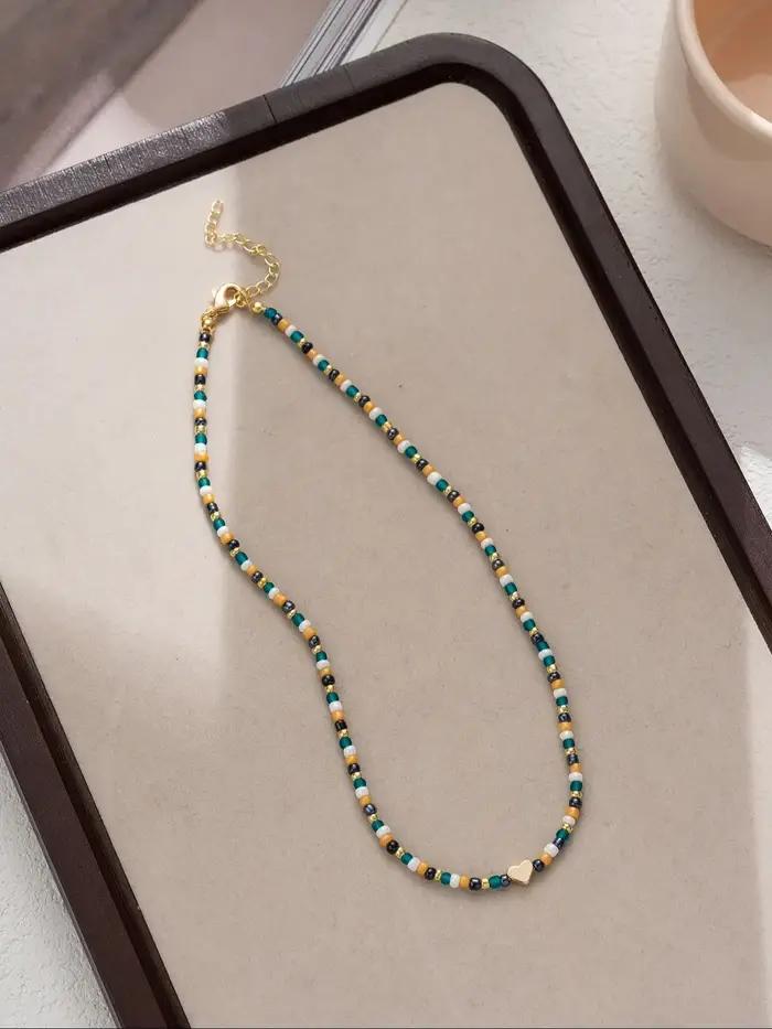 Collier bohème en perles pour femmes, bijoux de fête de station balnéaire