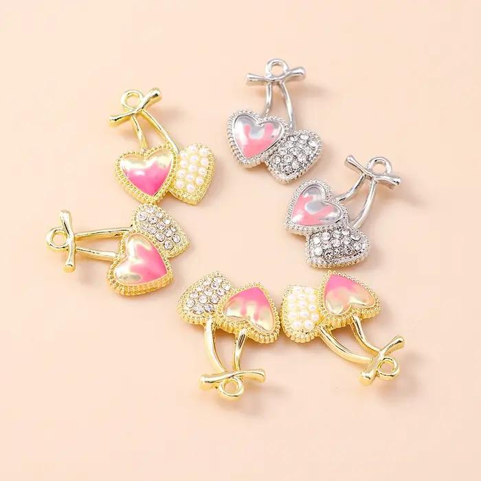 Leslie – breloques cerises en perles de cristal exquises