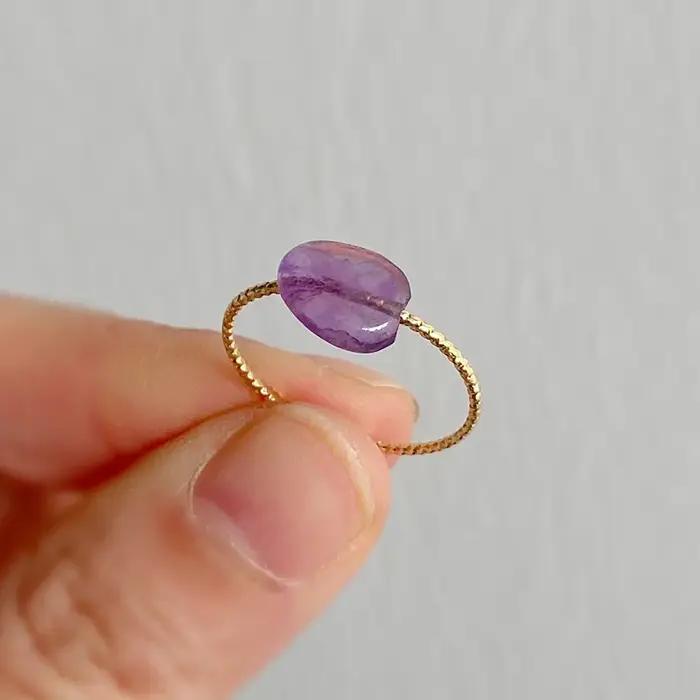 Bagues en pierre naturelle pour femmes élégantes - Style classique et casual - Cadeau parfait pour les occasions spéciales