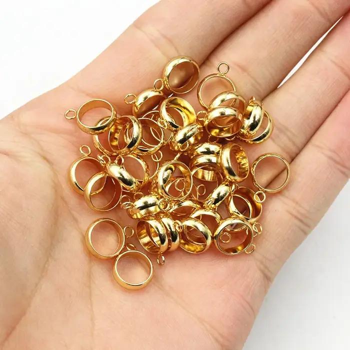 20pcs Acier Inoxydable Or Couleur Boucle Cerceaux Anneaux Cercle Connecteur Bricolage Bijoux Conclusions Accessoires pour Bracelet Neckalce
