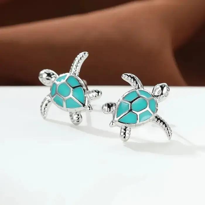 Boucles d'oreilles tortue de mer colorées et créatives pour femmes et filles bijoux originaux cadeaux pour toutes occasions