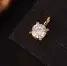 Pendentifs moissanite 18 carats pendentif en or carat 4 mm