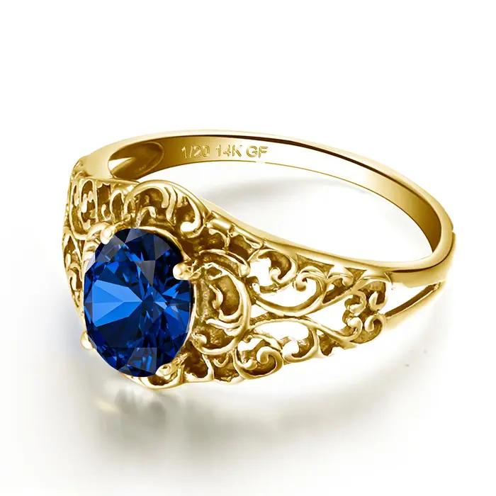 Bague Vintage en or 14 carats pour femmes