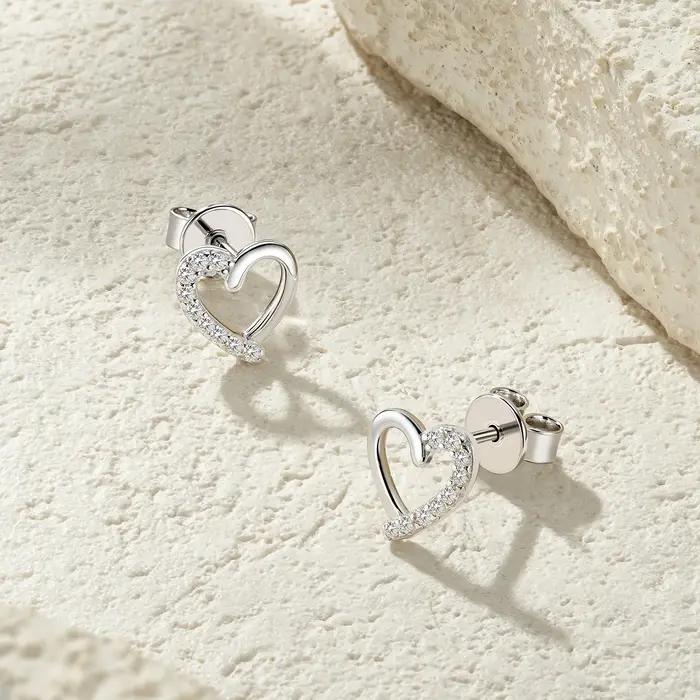 Boucles d'oreilles LinkerLove en forme de cœur pour femmes