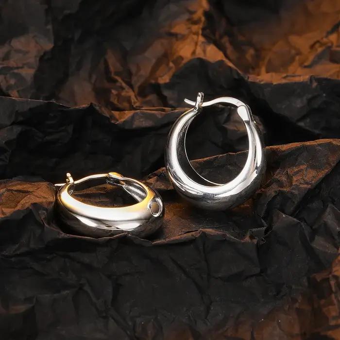 Boucles d'oreilles en argent sterling 925 serties de zirconium blanc pour femmes, élégantes et durables, idéales pour les mariages, engagements et anniversaires