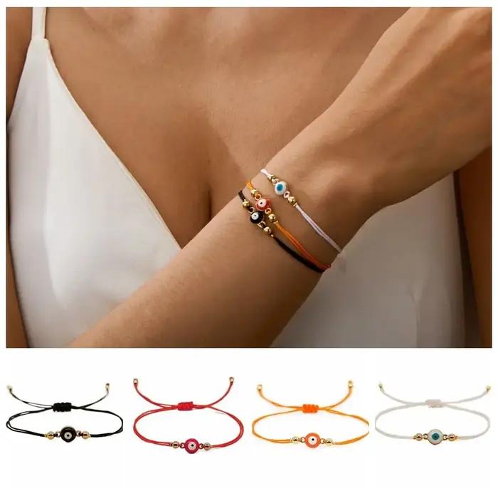 Bracelet vintage œil grec en résine unisexe classique pour femmes et hommes occasions spéciales et quotidiennes