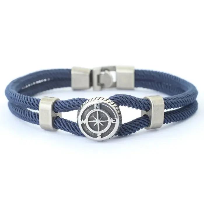 Nouveau Bracelet boussole homme Viking corde nautique Braslet Bracelet tissé à la main surfeur acces