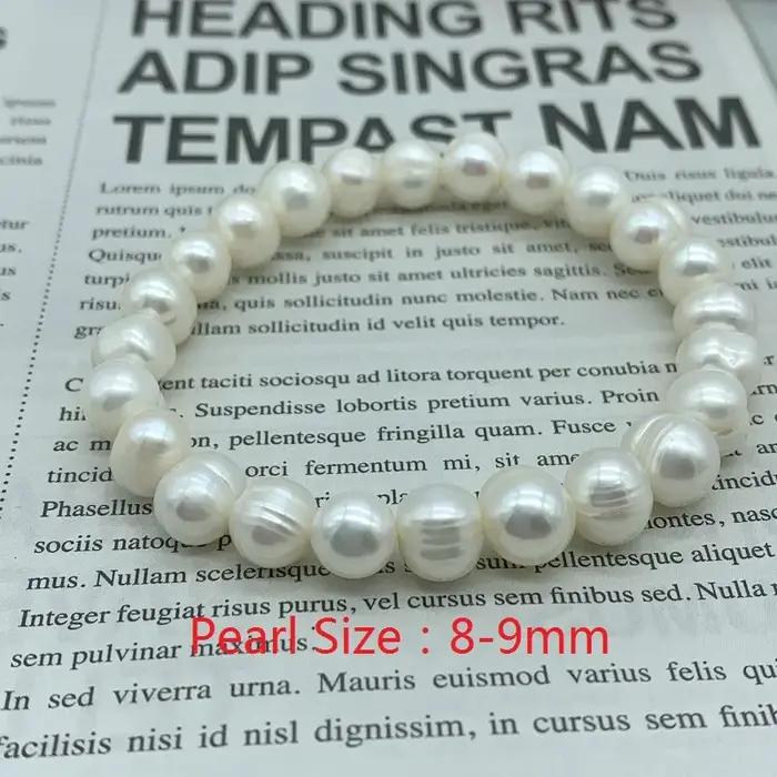 Bracelet de perles d'eau douce naturelles pour femmes, bijoux à la mode, cadeau 2021