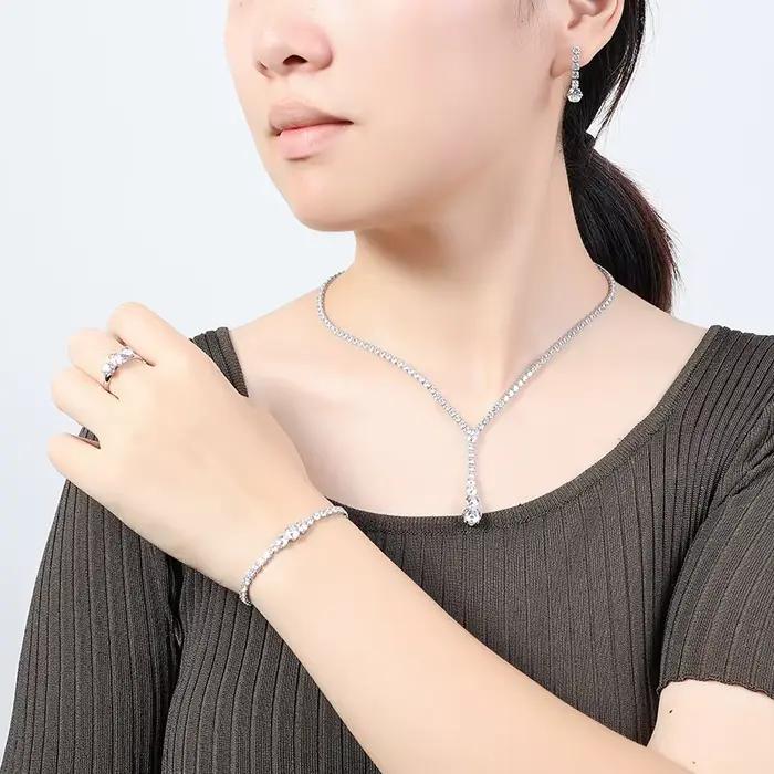 HADIYANA-Diadèmes et Couronne pour Femme, Ensembles de Bijoux Attrayants et Impressifs pour Patients de Mariage, Accessoires de Cadeaux Romantiques, BN9095