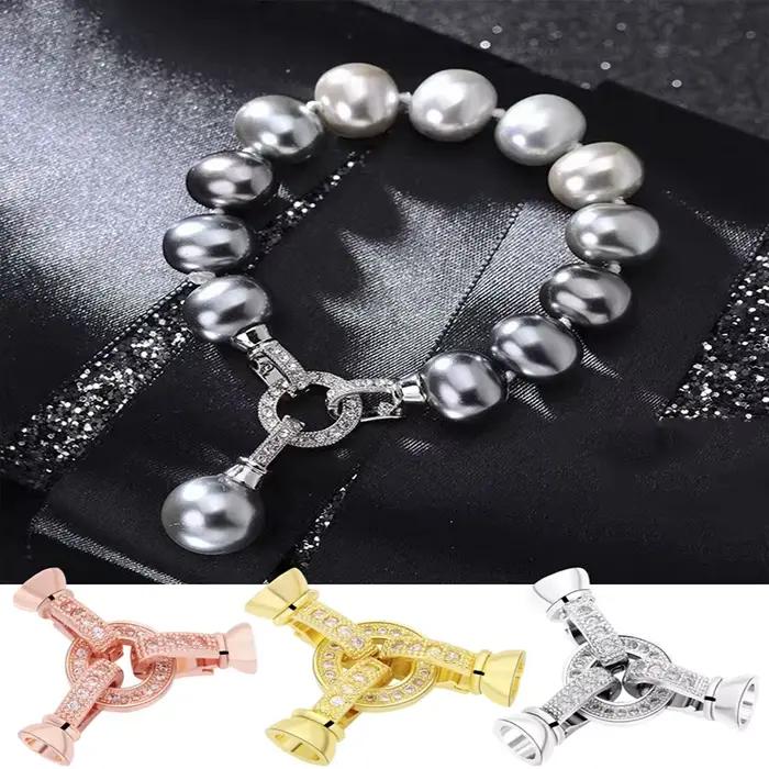 Fermoirs en zircon pour bijoux luxueux attaches pour la création de bijoux fermoirs dorés pour colliers et bracelets occasions spéciales