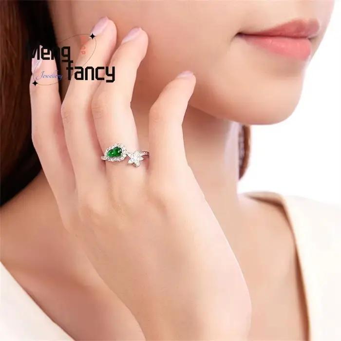Bague en argent S925 incrustée d'argent naturel A-goods