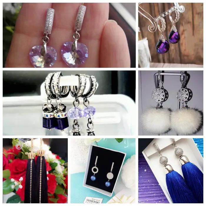 Juya – crochets de boucles d'oreilles décoratifs plaqués or 18 carats