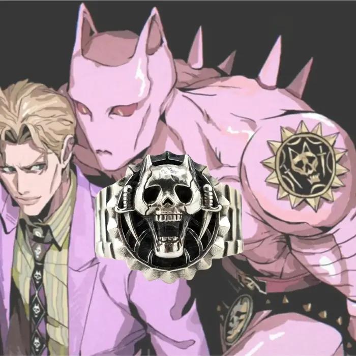 Bague punk JOJO Killer Queen inspirée de l'anime, bijoux pour les fans