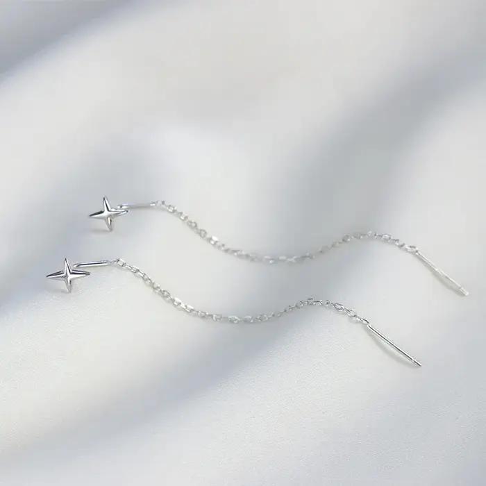 Boucles d'oreilles pendants étoiles et perles mode pour femmes occasions spéciales et quotidiennes
