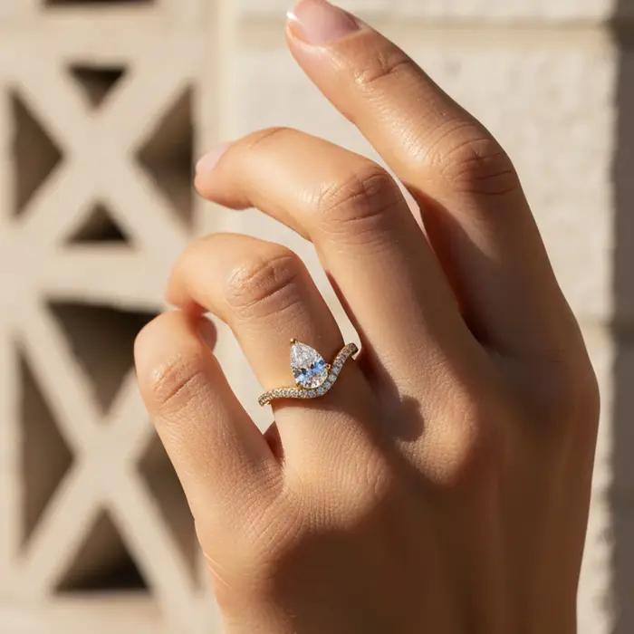 Magnifique bague en argent Sterling 925 en Zircon Marquise en forme de V pour femmes, fiançailles, mariage, luxe, bijoux fins de haute qualité