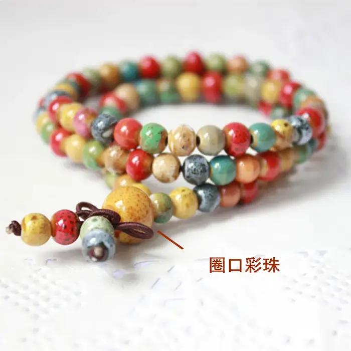 Bracelets en fil de perles de 6mm pour femmes
