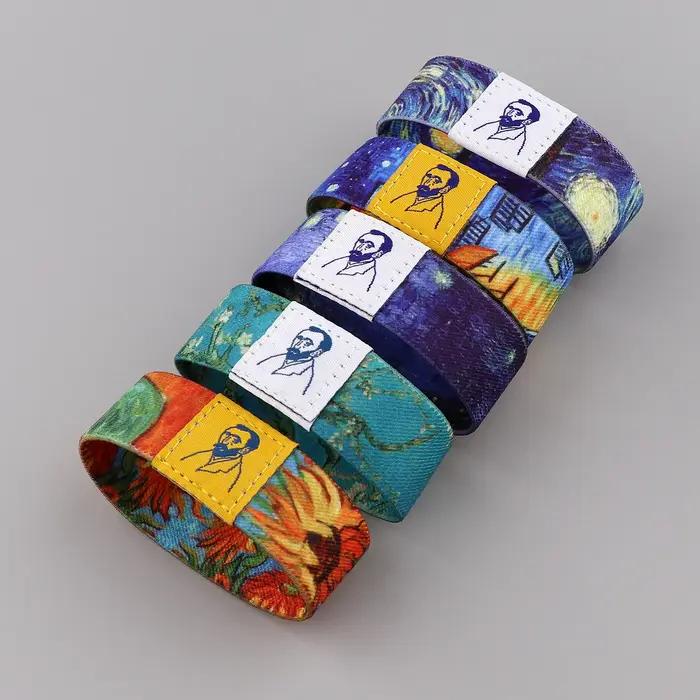 Bracelet en plastique inspiré des tableaux de Van Gogh pour homme et femme, cadeau original pour les amateurs d'art et de mode, occasion spéciale