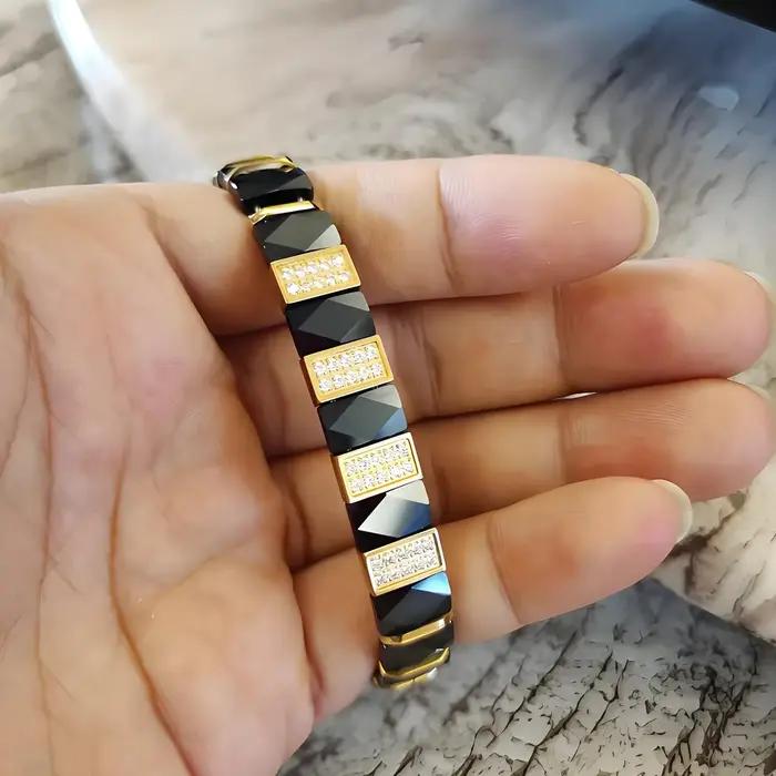 ARADOO – Bracelet en céramique et titane pour hommes et femmes