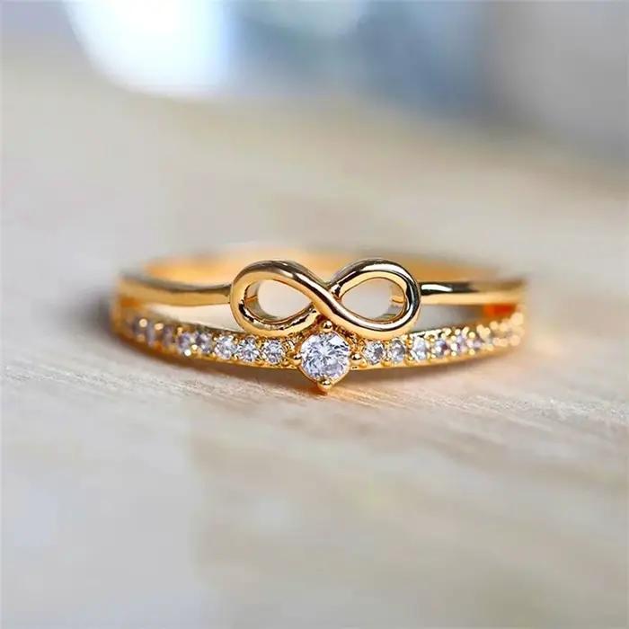 Bague Huitan Fantaisie Infini pour Femme – Design Moderne et Tendance, Idéale au Quotidien, Accessoi