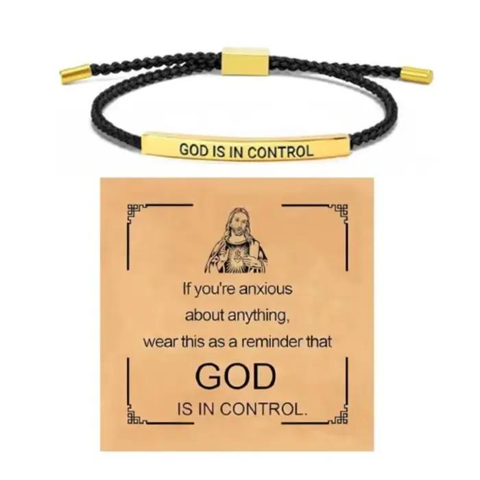 Bracelet d'inspiration élégant «il est dans le contrôle»