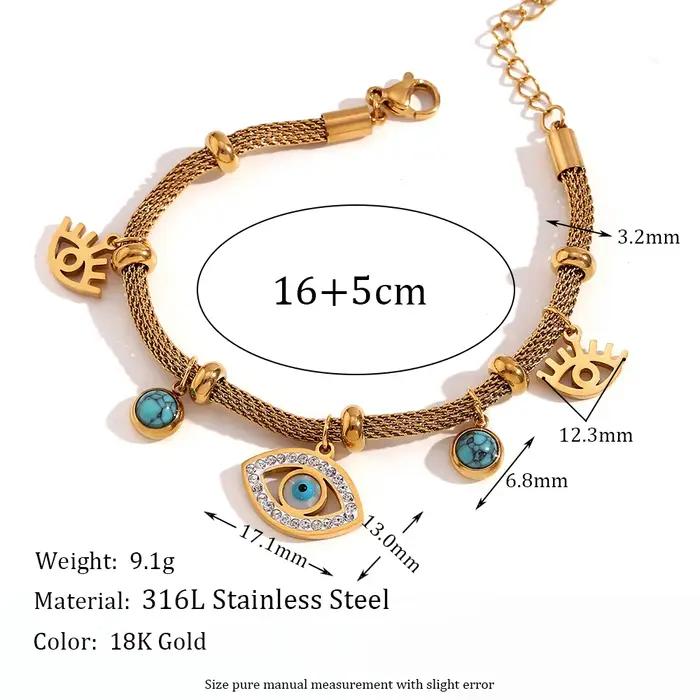 E.B.belle – collier en perles de Septum Turquoise pour femmes, Bracelet sans ternissement, en acier