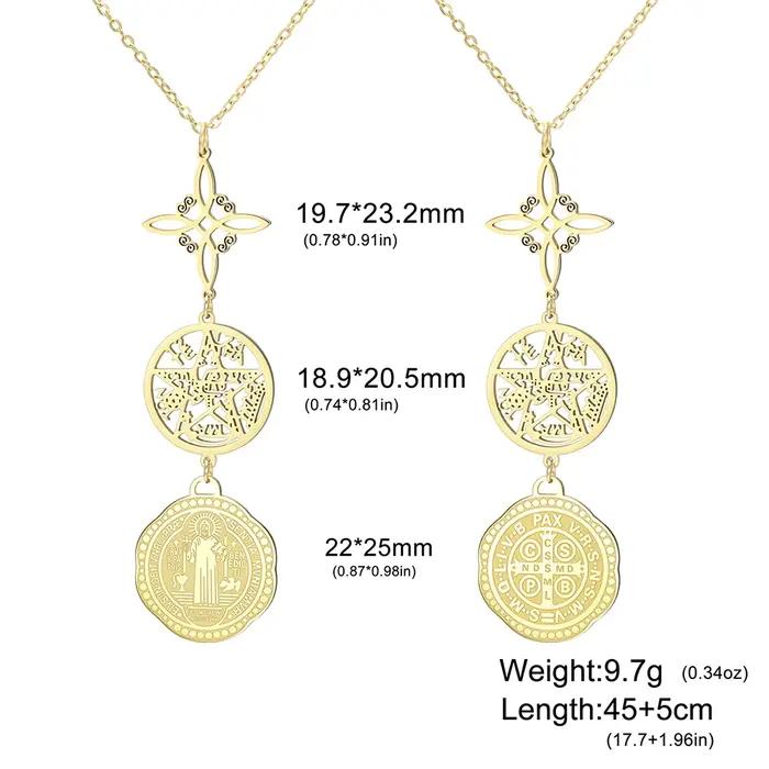 Collier triple protection avec nœud de sorcière