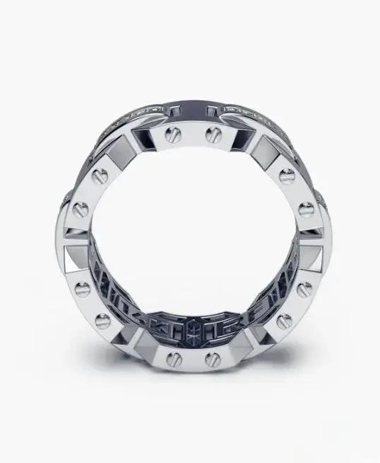Bague de fiançailles plaquée moderne à la mode pour femmes