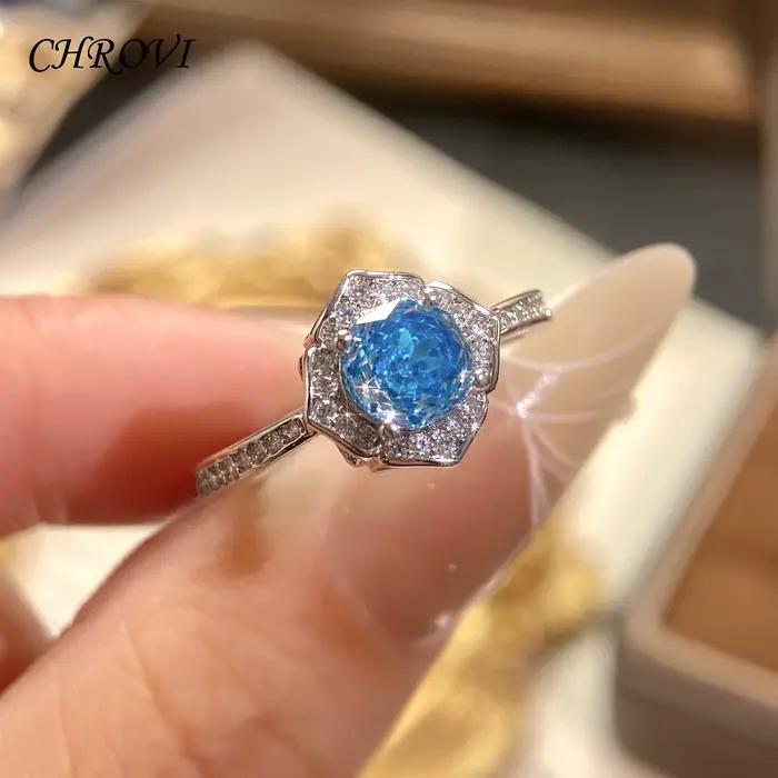 Bague ouverte en argent pur 925 avec rose du millénaire