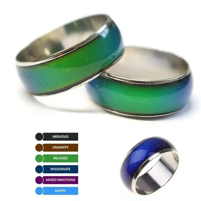 Anneaux de couleur changeante en acier inoxydable