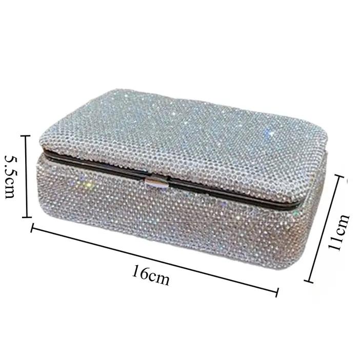Boîte à bijoux en diamant luxe boîtes de rangement délicates boîtes à colliers boucles d'oreilles bracelets bagues organisateur de bijoux portable occasions spéciales
