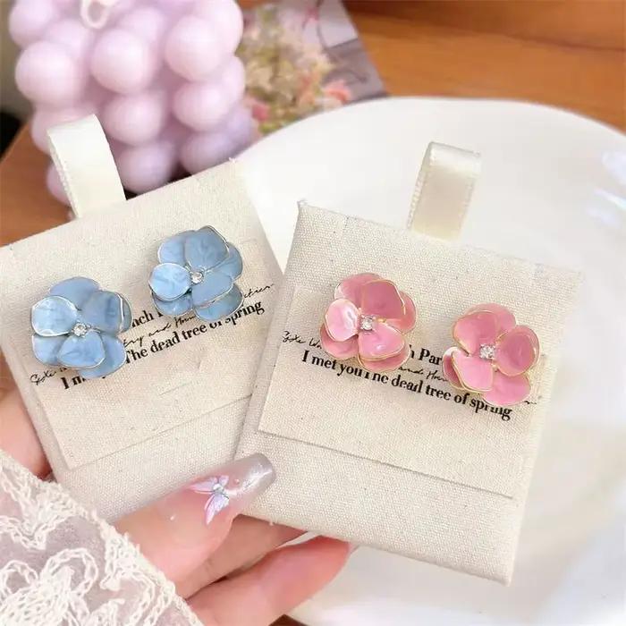 Boucles d'oreilles Vintage à fleurs pour femmes