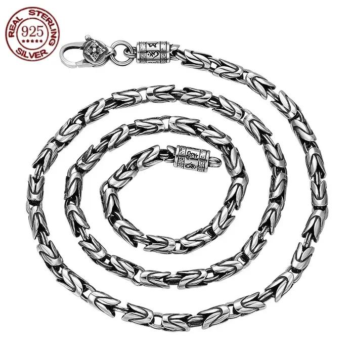 Nouvelle mode 2026 Collier 100% Argent Sterling S925 6MM pour Hommes et Femmes