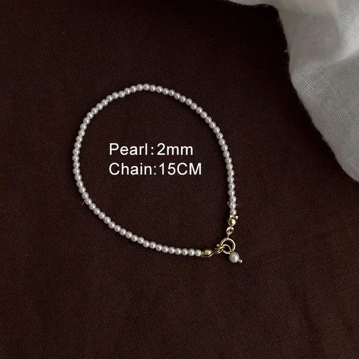 Bracelet à breloques en perles dorées style mignon romantique pour femmes occassions spéciales soirée party accessorise minimaliste élégant